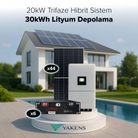 20 Kw Trifaze Hibrit Hazır Solar Paket (Sistem 2) Lexron